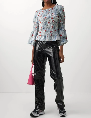 Bluza Pieces, albastru