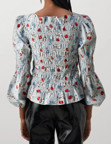 Bluza Pieces, albastru