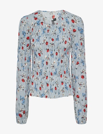 Bluza Pieces, albastru