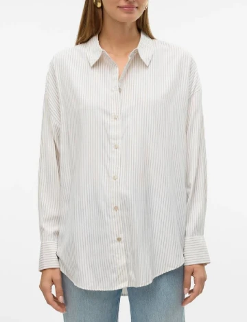 Camasa Vero Moda, alb/maro