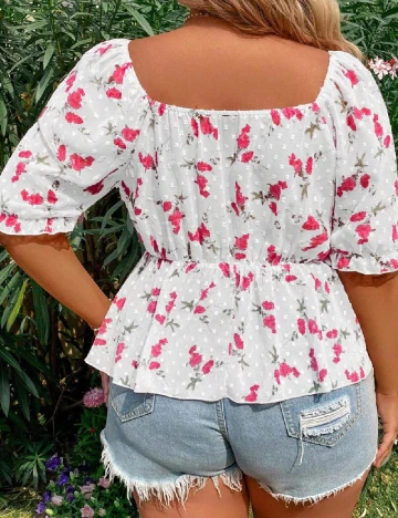 Bluza SHEIN CURVE, alb