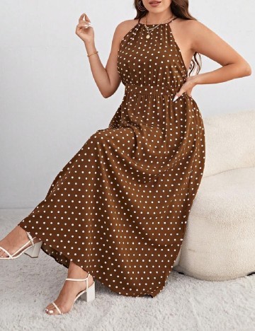 Rochie lunga SHEIN CURVE, maro