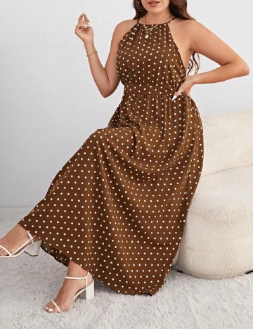 Rochie lunga SHEIN CURVE, maro