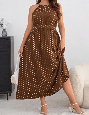 Rochie lunga SHEIN CURVE, maro