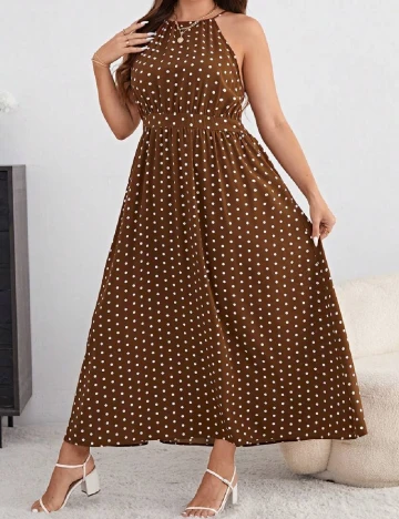 Rochie lunga SHEIN CURVE, maro