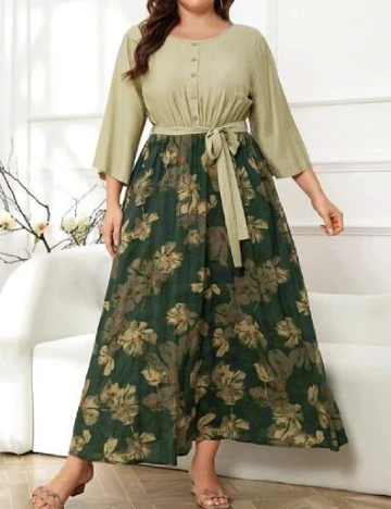 Rochie lunga SHEIN CURVE, verde