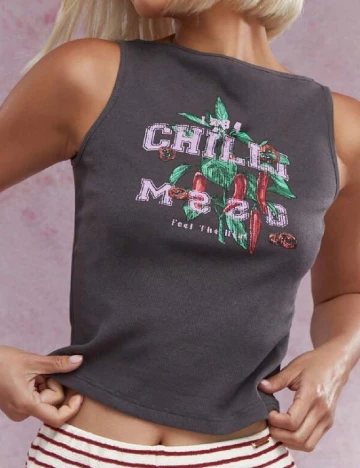Top Missguided, gri inchis