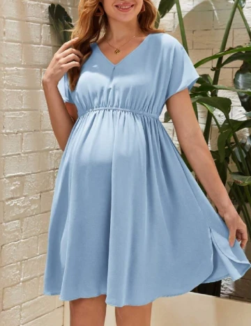 Rochie scurta SHEIN Maternity, bleu