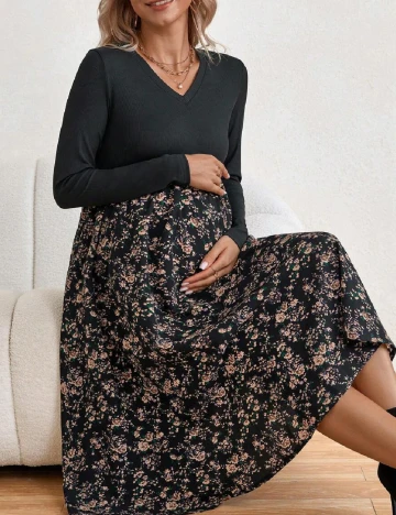 Rochie medie SHEIN Maternity, negru