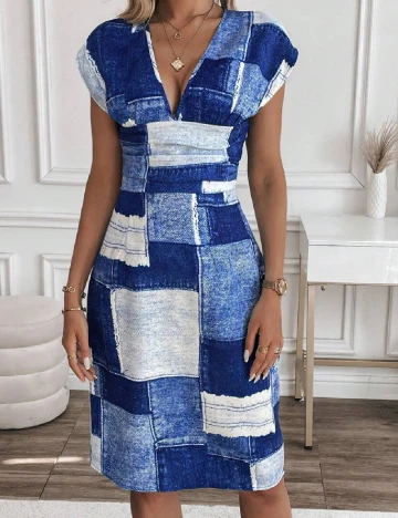 Rochie medie SHEIN, albastru