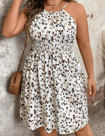 Rochie scurta SHEIN CURVE, alb