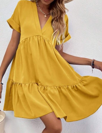 Rochie scurta SHEIN, galben
