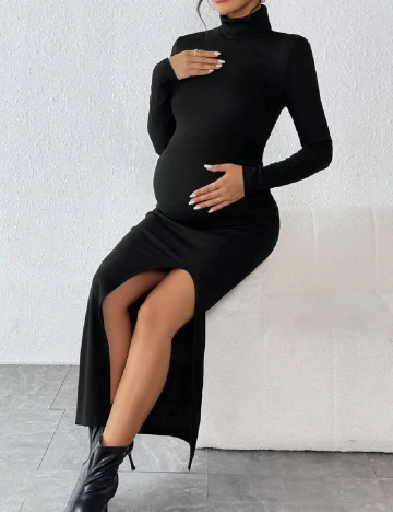Rochie lunga SHEIN Maternity, negru