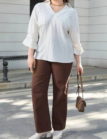 Camasa SHEIN CURVE, crem