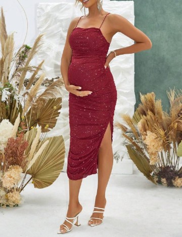 
						Rochie medie SHEIN Maternity, visiniu