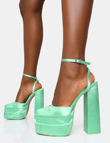 Pantofi Public Desire, turcoaz Verde