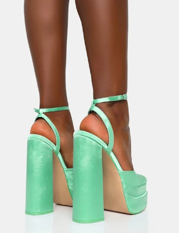 Pantofi Public Desire, turcoaz Verde