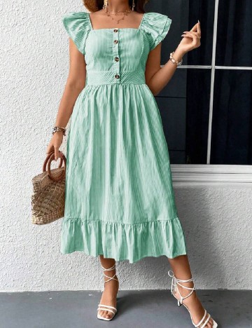 Rochie medie SHEIN CURVE, verde
