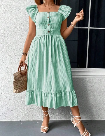 Rochie medie SHEIN CURVE, verde