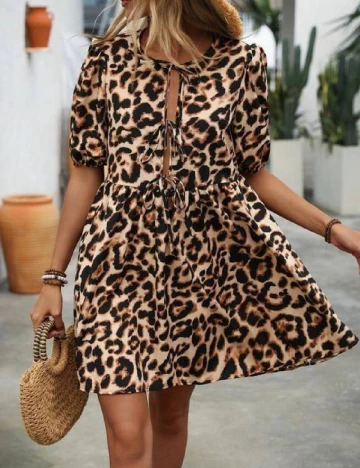 Rochie scurta SHEIN, animal print
