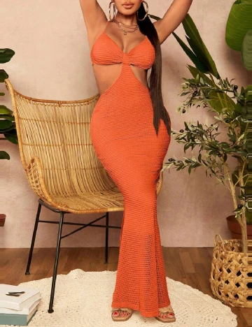 Rochie lunga SHEIN, portocaliu