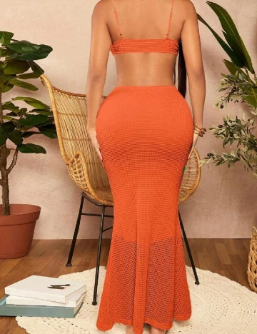 Rochie lunga SHEIN, portocaliu