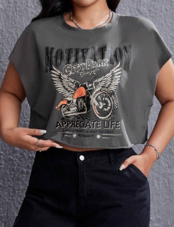 Tricou SHEIN CURVE, gri