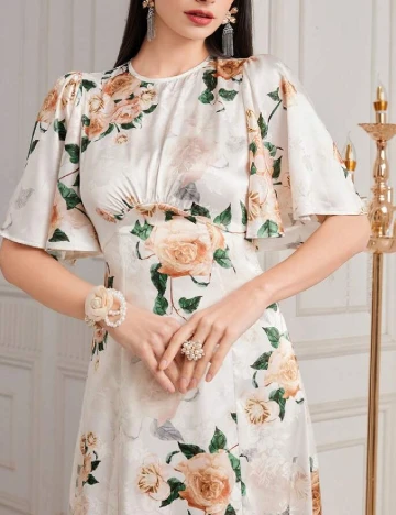 Rochie medie SHEIN, alb