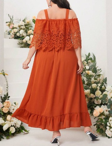 Rochie lunga SHEIN CURVE, portocaliu