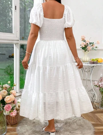Rochie medie SHEIN CURVE, alb