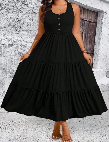Rochie lunga SHEIN CURVE, negru