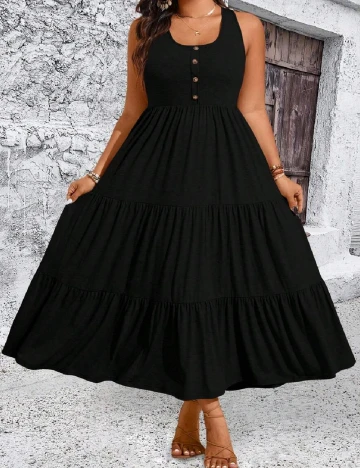 Rochie lunga SHEIN CURVE, negru