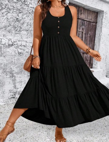 Rochie lunga SHEIN CURVE, negru