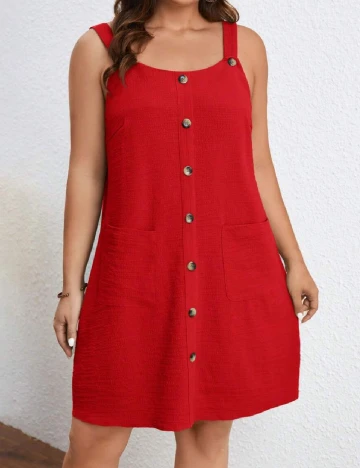 Rochie scurta SHEIN CURVE, rosu