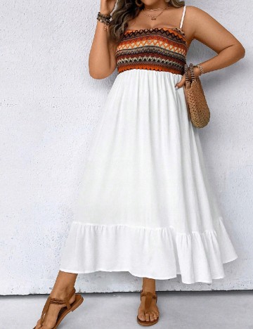 
						Rochie lunga SHEIN CURVE, alb