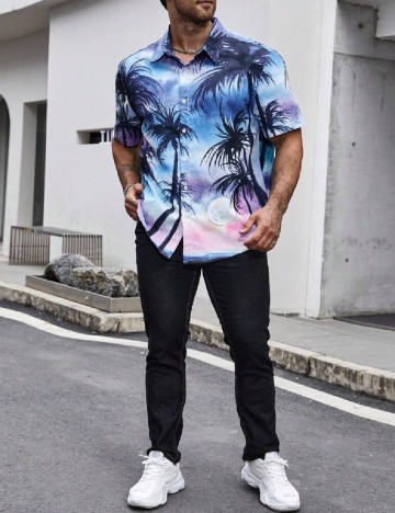 
						Camasa SHEIN Plus Size Men, mix culori