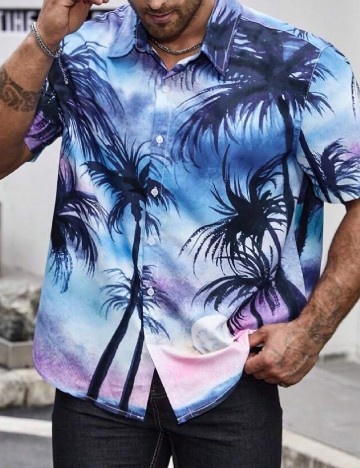 Camasa SHEIN Plus Size Men, mix culori