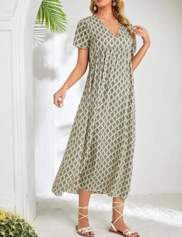 Rochie lunga Emery Rose, verde Verde