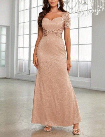 Rochie lunga SHEIN, crem