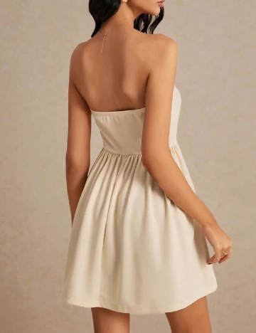 Rochie scurta SHEIN, crem