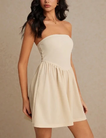 Rochie scurta SHEIN, crem