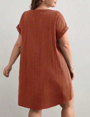 Rochie scurta SHEIN CURVE, maro