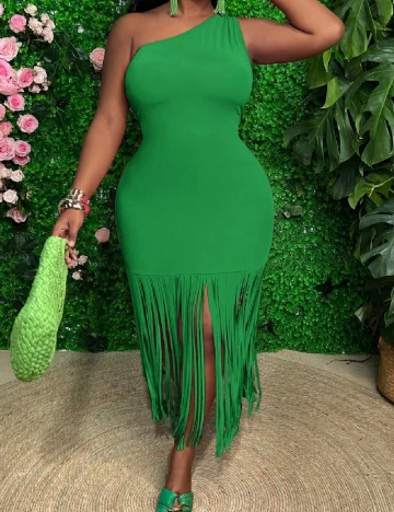 Rochie lunga SHEIN CURVE, verde