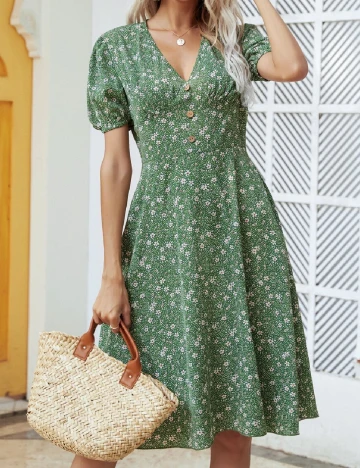 Rochie scurta SHEIN, verde