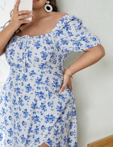 Rochie medie SHEIN CURVE, alb