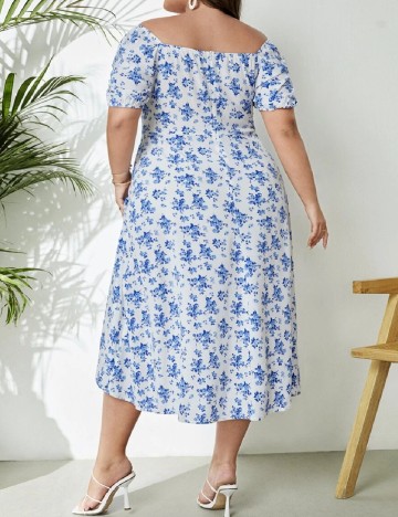 Rochie medie SHEIN CURVE, alb