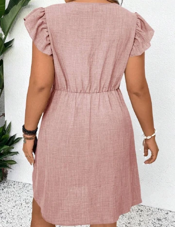 Rochie scurta SHEIN CURVE, roz