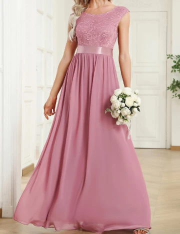 Rochie lunga Ever-Pretty, roz