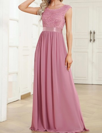 Rochie lunga Ever-Pretty, roz