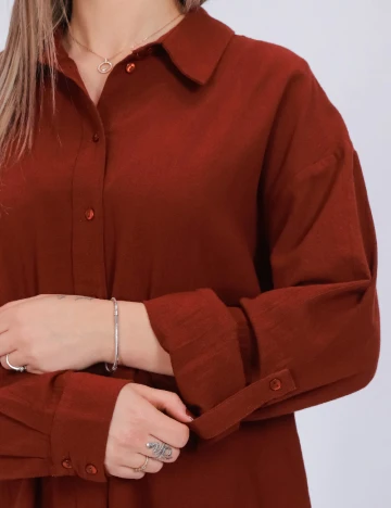 Camasa Vero Moda, caramiziu